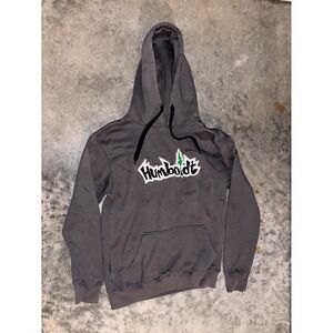 Humboldt Hoodie Unisex Small Gray Fleece Lined Treelogo Print Logo Embroidered